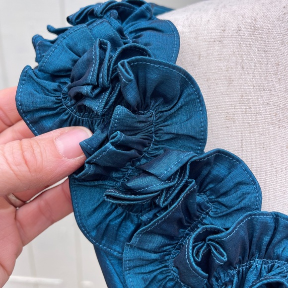 London Style Nights Metallic Iridescent Blue Cocktail Dress Size 10 - Picture 6 of 9